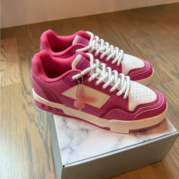 AllStarElite - Watson Sneakers Pink & White Embellished Women's Sneakers W9 / M7 - Picture 1 of 7